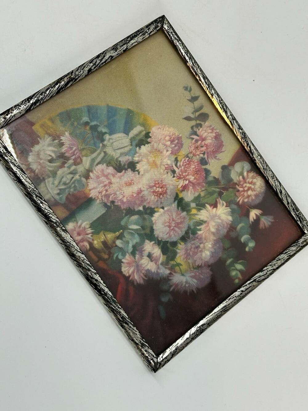 Art Deco Floral Still Life Print Pink Bouquet Gallery Wall Art Metal Frame 5x4